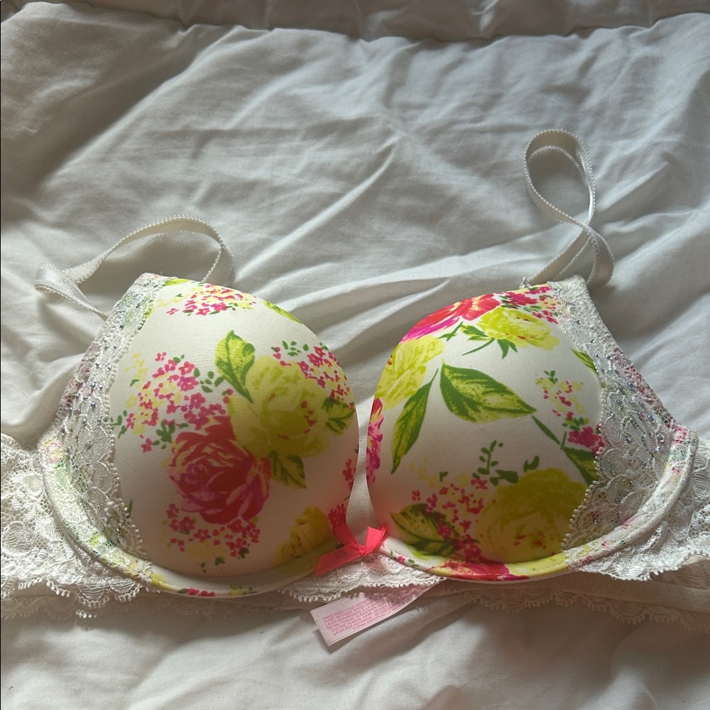 La SENZA Floral Print Bra with Lace